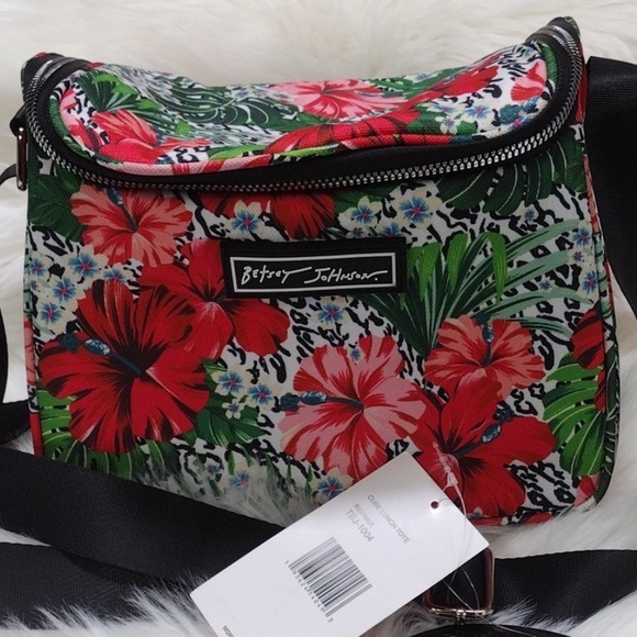 RARE RARE Betsey Johnson Tropical Floral Tote NWT